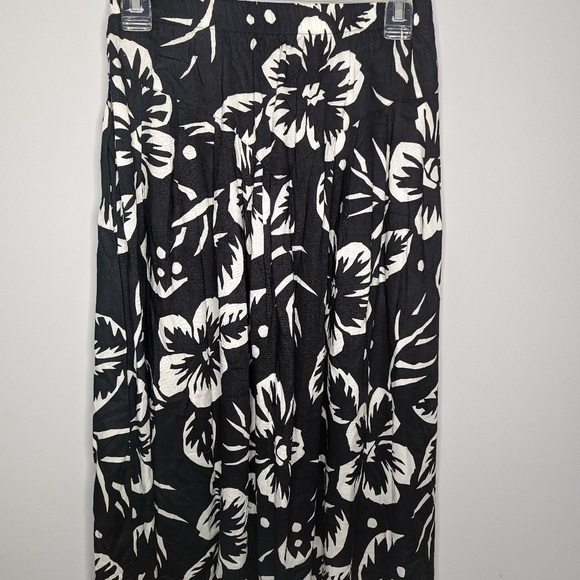California Krush Midi Hawaiian Floral Tropical Skirt elastic waist womans small - Picture 3 of 5